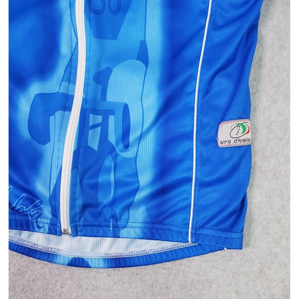 Santini Cycling Jersey Mens Medium Blue 88 Giro D'Italia Full Zip Pockets Bike - Picture 4 of 13